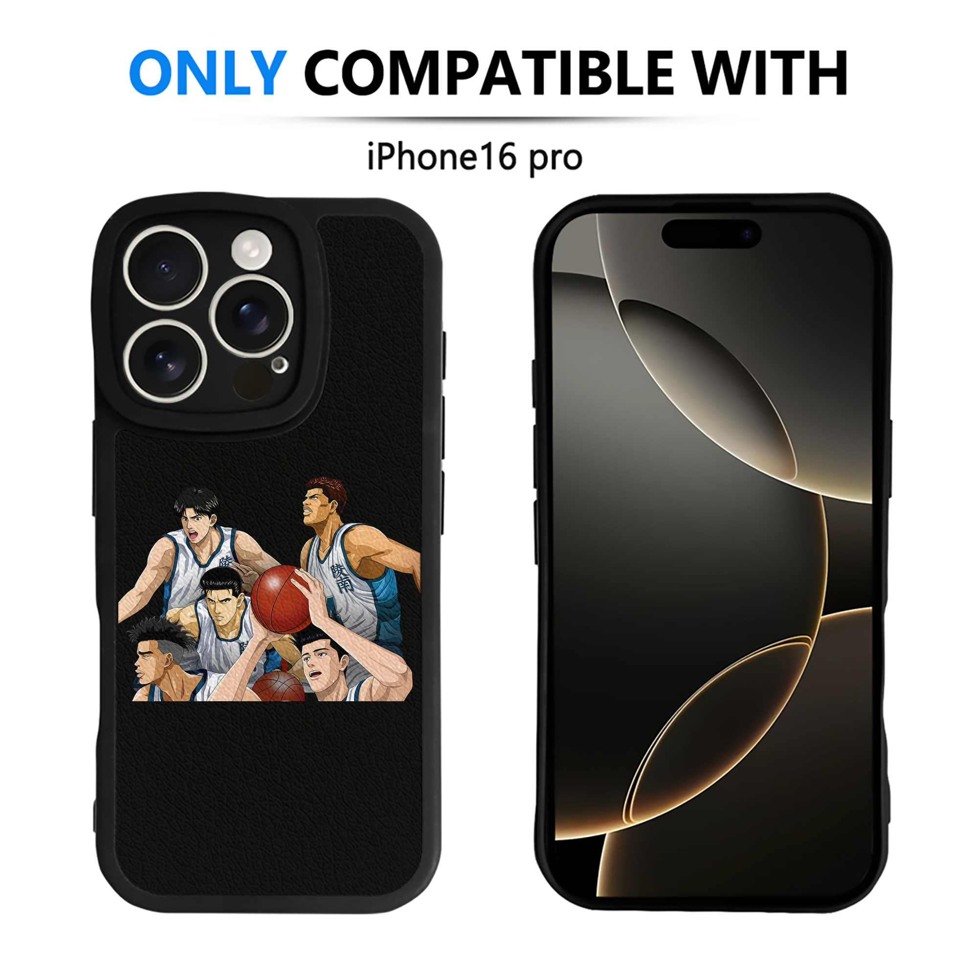 （画像用） SLAM DUNK／スラムダンク 【iPhone 16シリーズ対応】シリコンスマホケース（レザー調） 材質：シリコン